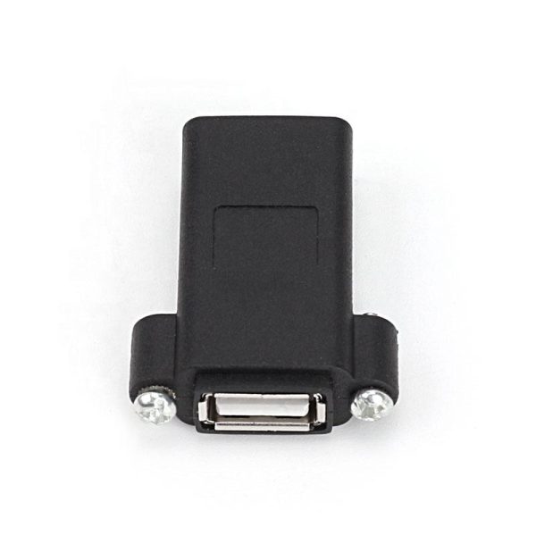USB 2.0 B to A Panel Mount Adapter Coupler Female to Female - Image 2