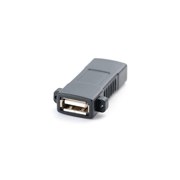 USB 2.0 A Panel Mount Adapter Female to Female Coupler with Screw Hole
