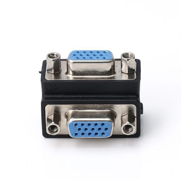 90° Angle VGA Panel Mount Adapter Female to Female Coupler – Image 4
