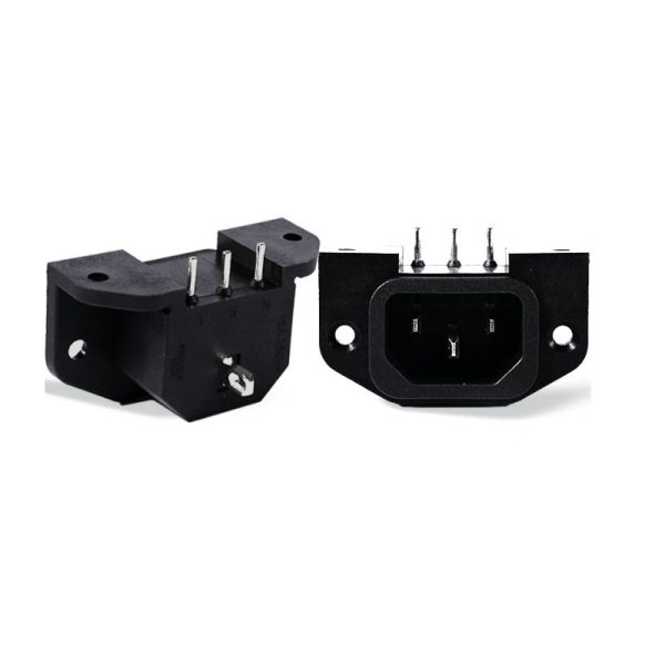 AC Angle C14 Male to Female Power Socket with four screw holes - Image 2