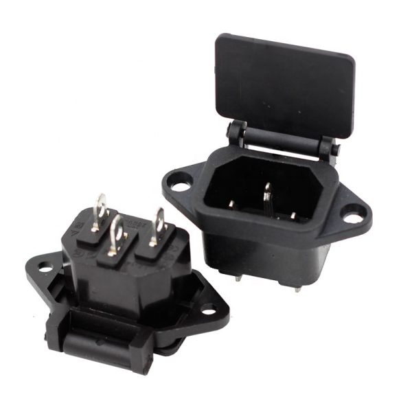 Waterproof C14 Male to Female Power Socket