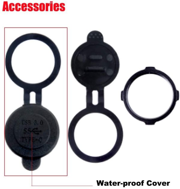 Aluminium Alloy Dual Ports USB 3.0 A Car Waterproof Cable Male to Female Flush Panel Mount Cable with LED Indicator – Image 3