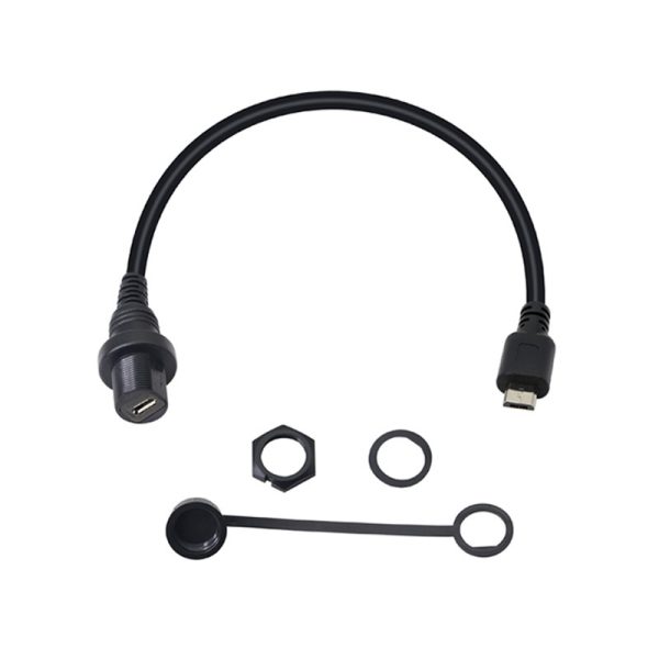 Panel Mount Micro USB 2.0 Small Round Flush Mount Car Waterproof Cable – Image 3