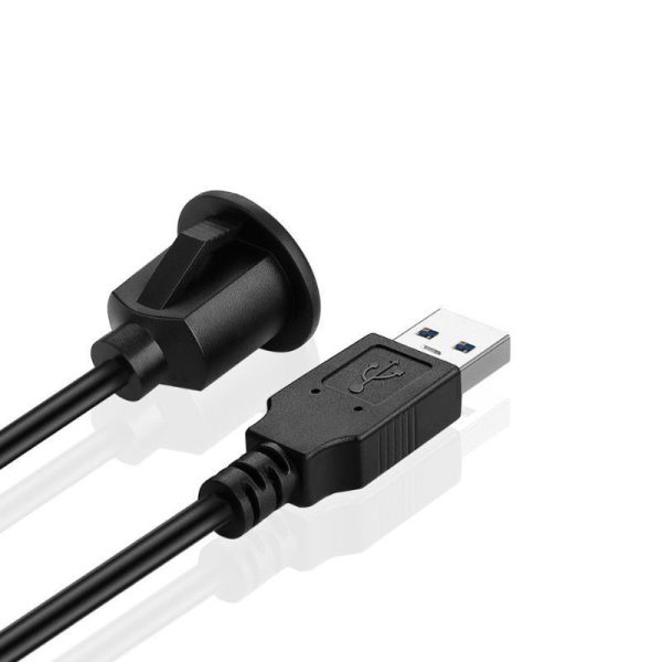 Single Port USB Panel Flush Mount Extension Cable – Image 3