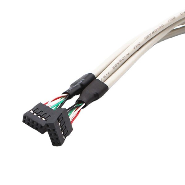 Dual USB 9PIN to 4 Port USB A Female USB Slot Plate Adapter Cable - Image 3
