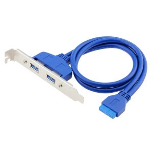 Cabo de suporte de ranhura USB 3.0 20PIN para 2 portas USB A fêmea