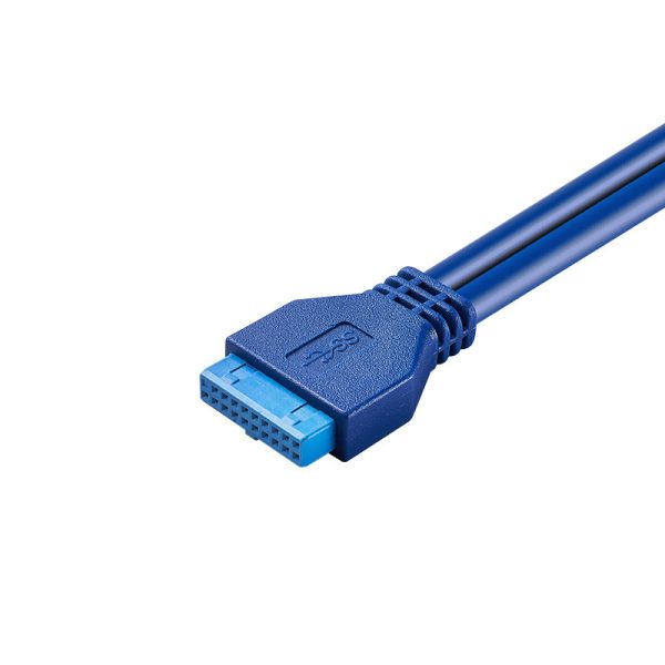 USB 3.0 20PIN to 2 Port USB A Female USB Slot Bracket Cable - Image 5