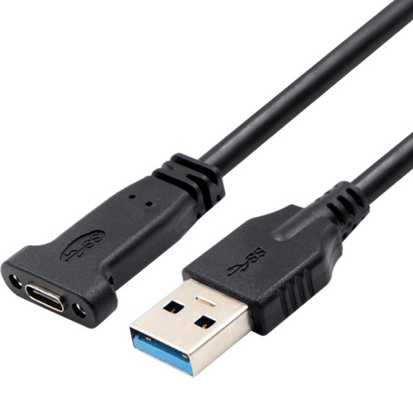 USB 3.0 A Male to USB C Slot Plate Adapter Cable – Image 2