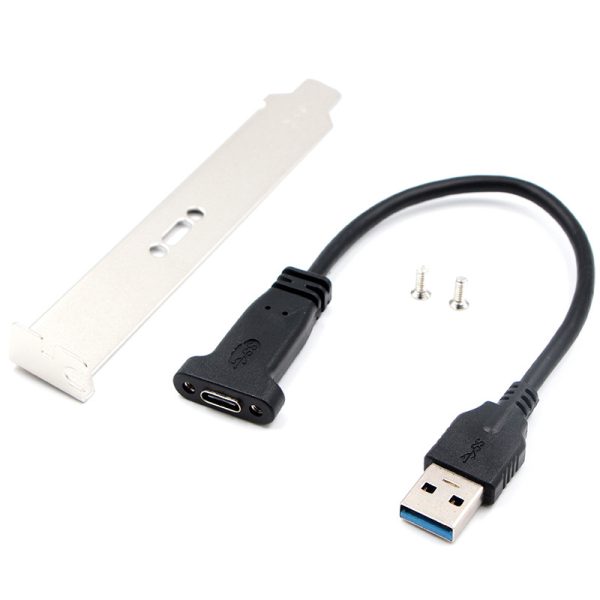 Câble adaptateur USB 3.0 A mâle vers plaque USB C