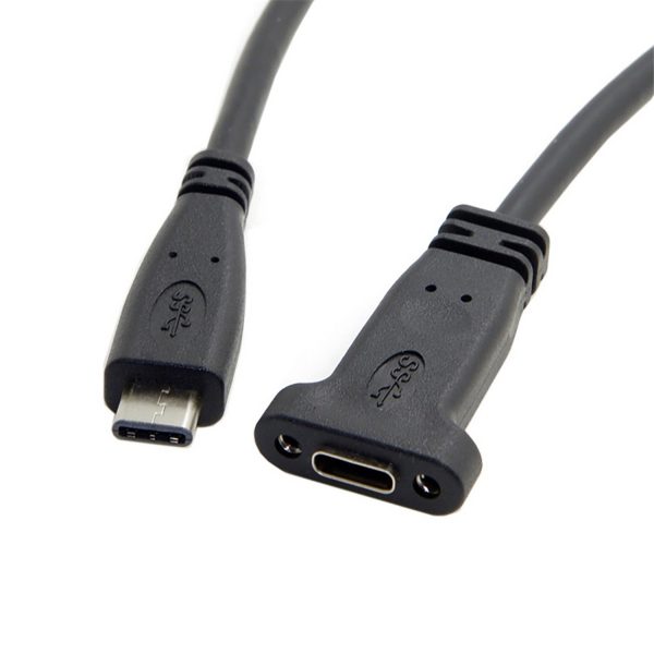 USB 3.1 Type C Slot Plate Adapter Male to Female Cable - Image 4