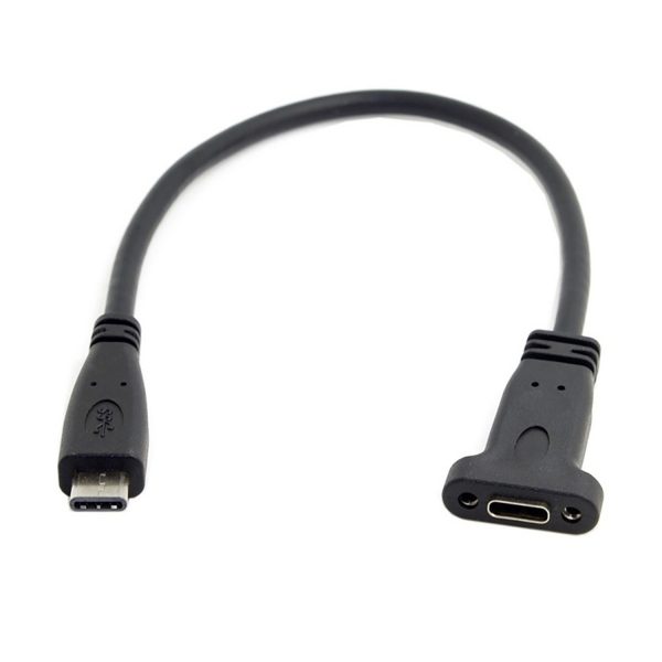 USB 3.1 Type C Slot Plate Adapter Male to Female Cable - Image 2