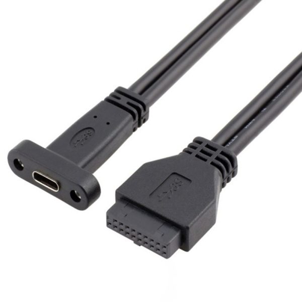USB 3.0 20PIN Female to USB Type-C Slot Plate Adapter Cable – Image 3