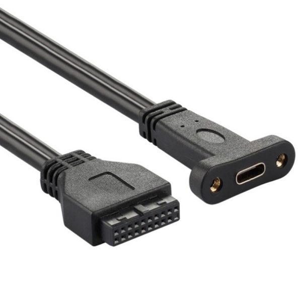 USB 3.0 20PIN Female to USB Type-C Slot Plate Adapter Cable – Image 4