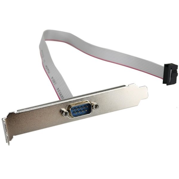IDC 10PIN Female to RS232 DB9 Serial Port Bracket Cable - Image 2