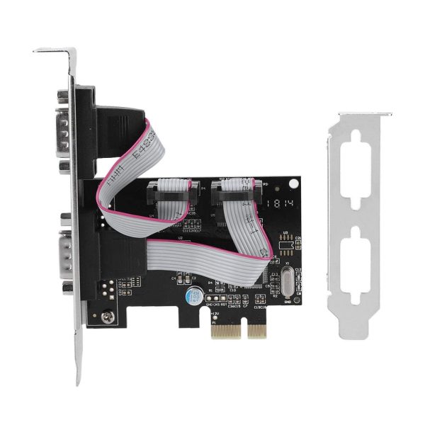 2 Port PCI-E Serial Card to RS232 DB9 Slot Plate Adapter - Image 3