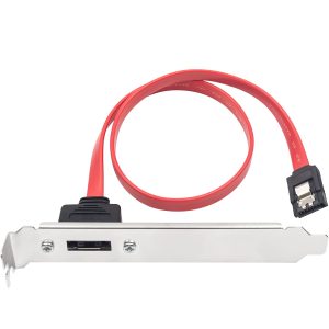 Adaptador de placa de ranhura SATA para eSATA Cabo macho para fêmea