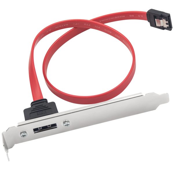 SATA to eSATA Slot Plate Adapter Male to Female Cable - Image 4