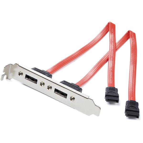2 Port SATA to eSATA Slot Plate Bracket Adapter Cable
