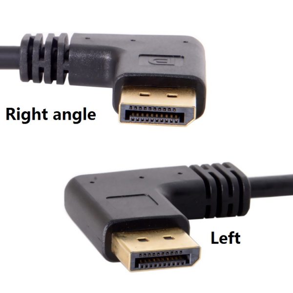 Angle DisplayPort Panel Mount Cable, DP 1.2 male to female Extension Cable - Image 4