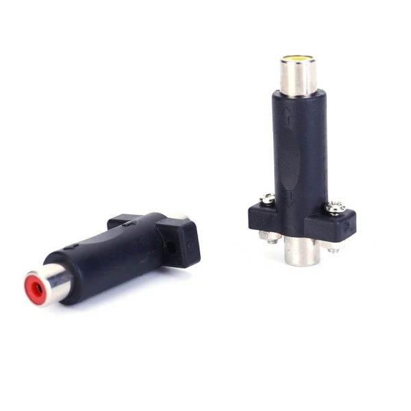 RCA Panel Mount Audio Adapter Coupler Female to Female - Image 3