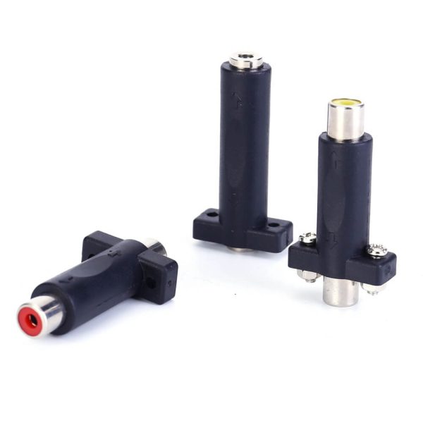 RCA Panel Mount Audio Adapter Coupler Female to Female - Image 2