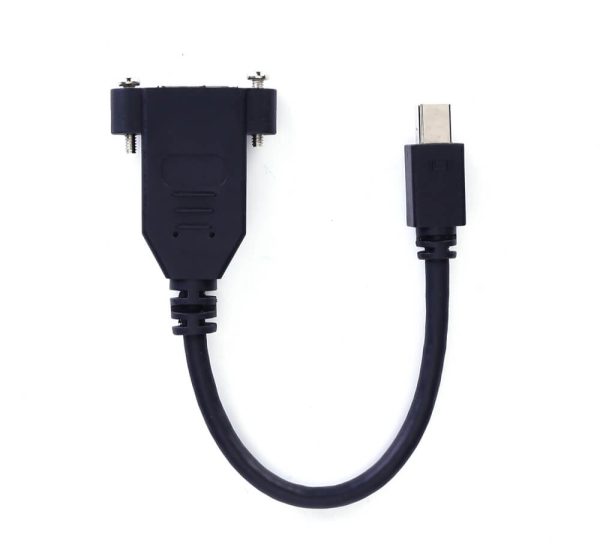 Mini DisplayPort Male to Displayport Female Panel Mount Cable, Mini Dp to DP Panel Mount Cable - Image 3