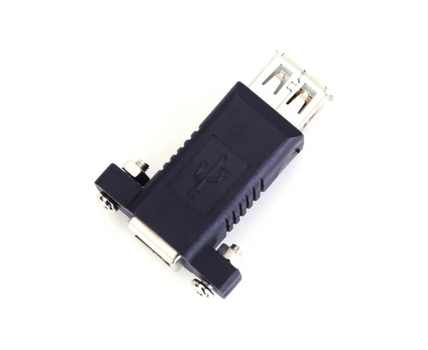 Panel Mount USB 2.0 A to B Coupler Adapter with Screw Hole Female to Female - Image 5