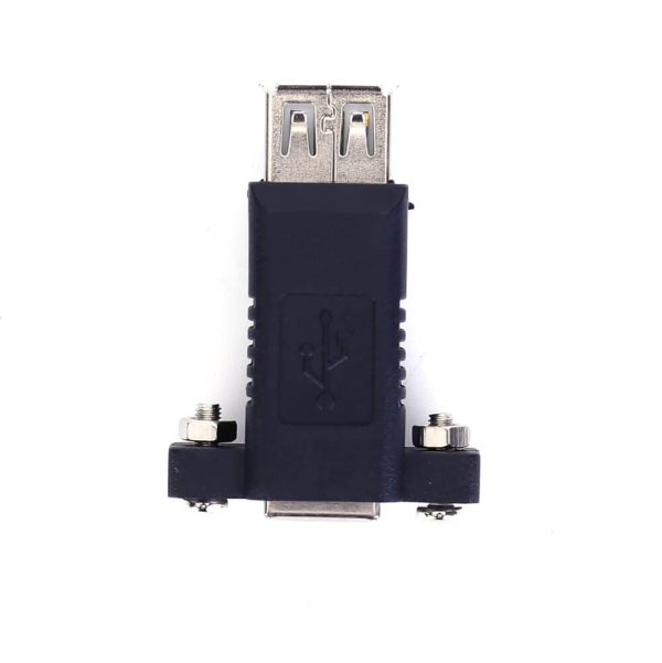 Panel Mount USB 2.0 A to B Coupler Adapter with Screw Hole Female to Female - Image 4