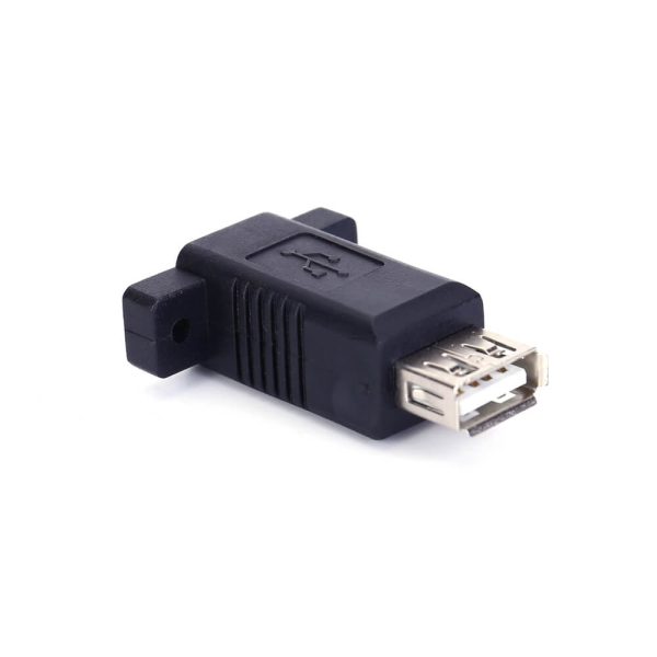 Panel Mount USB 2.0 A to B Coupler Adapter with Screw Hole Female to Female - Image 3