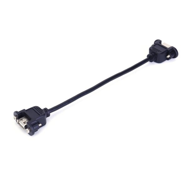 USB 2.0 A to B Panel Mount Cable, Female to Female - Image 3