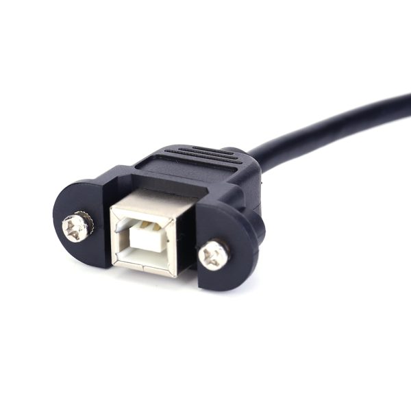 USB 2.0 A to B Panel Mount Cable, Female to Female - Image 5