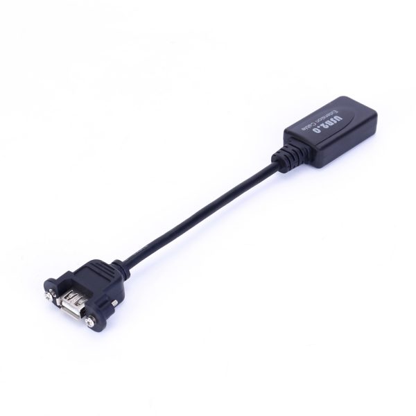 USB Panel Mount Cable with Booster, USB 2.0 Female to Female Cable - Image 4