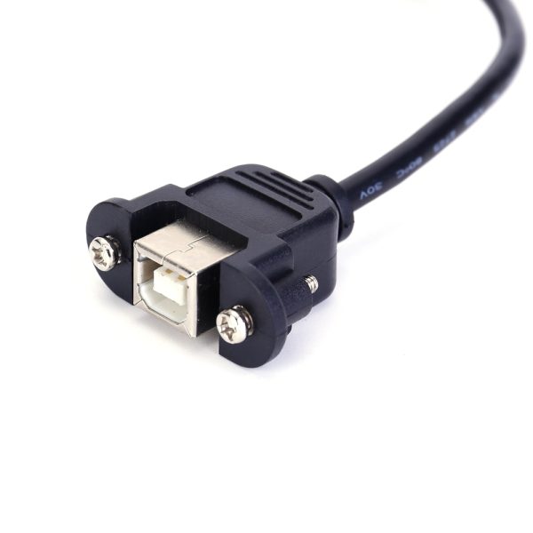 USB 2.0 A with Booster to USB 2.0 B Panel Mount Cable, F-F - Image 3
