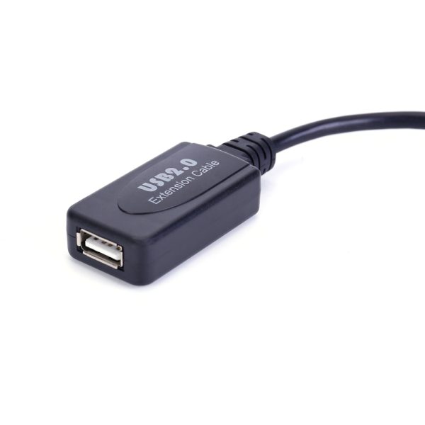 USB 2.0 A with Booster to USB 2.0 B Panel Mount Cable, F-F - Image 4
